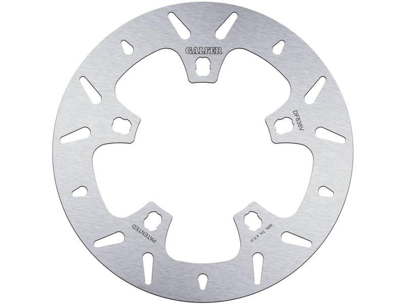 Disc Round DF V Front Brake Rotor 5-Hole Stainless Steel - 11.8 Inch