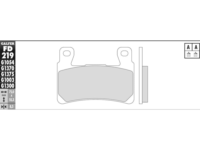 Semi Metallic Compound G1054 Brake Pad Organic Front For 15-24 Softail