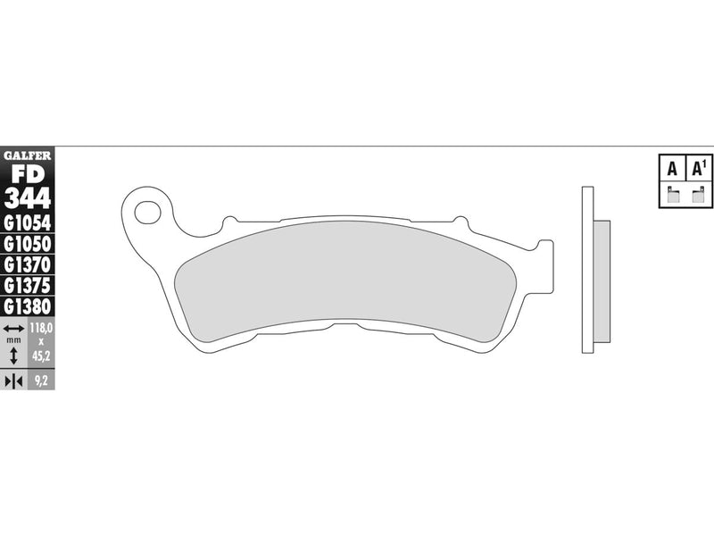 Semi Metallic Compound G1054 Brake Pad Organic Front For 14-20 Sportster