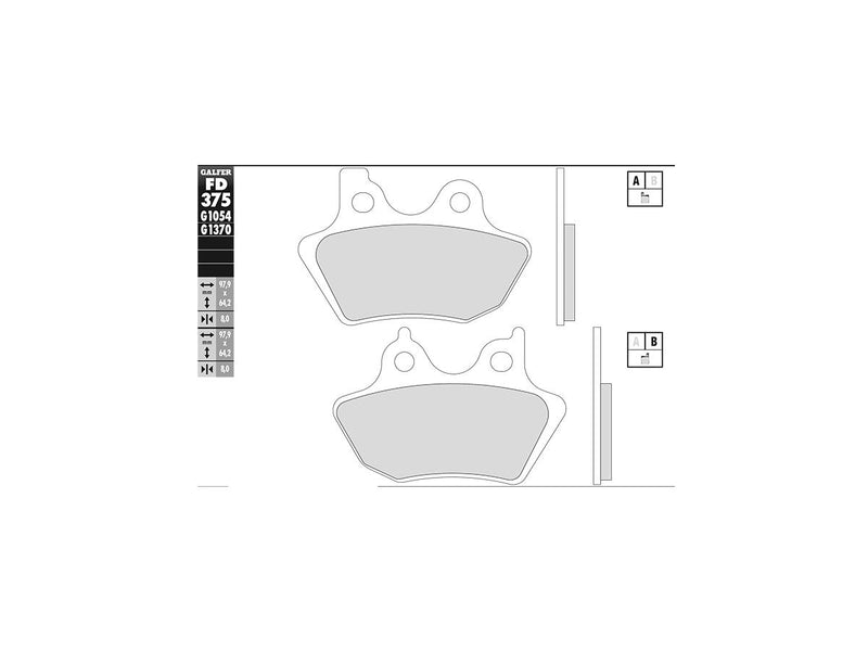 Sintered G1370 Brake Pads Sinter Rear For 00-06 Softail