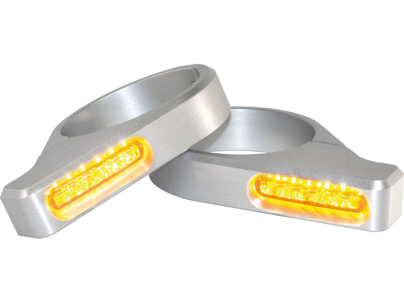 ZC-Line Classic LED Turn Signal Silver Anodized Clear LED - 41-39mm