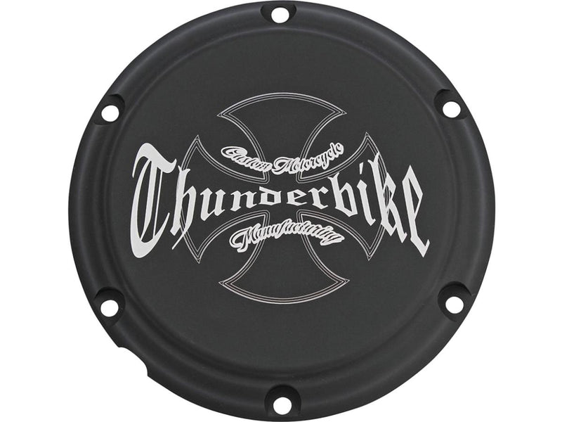 Clutch Cover 6-Hole With Logo Bi-Color Anodized For 84-99 Softail