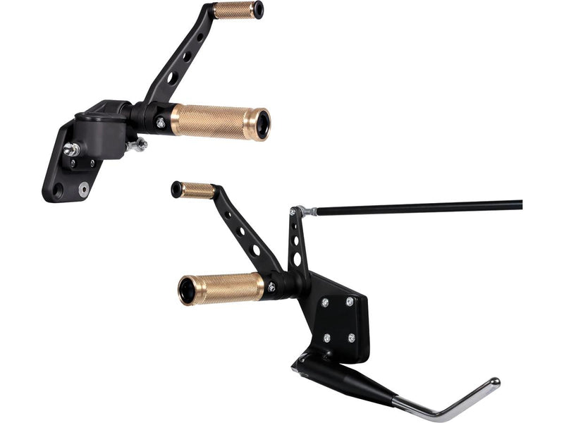 Base Brass Forward Control Kit Black For Softail Base Brass With Side Stand For 84-99 Softail