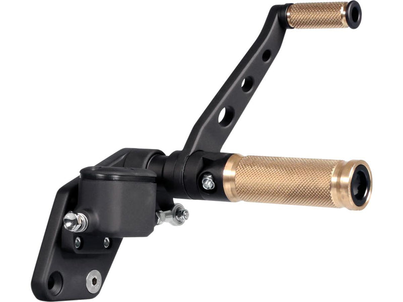 Base Brass Forward Control Kit Black For Softail Base Brass With Side Stand For 00-17 Softail