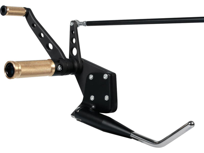 Base Brass Forward Control Kit Black For Softail Base Brass With Side Stand For 00-17 Softail