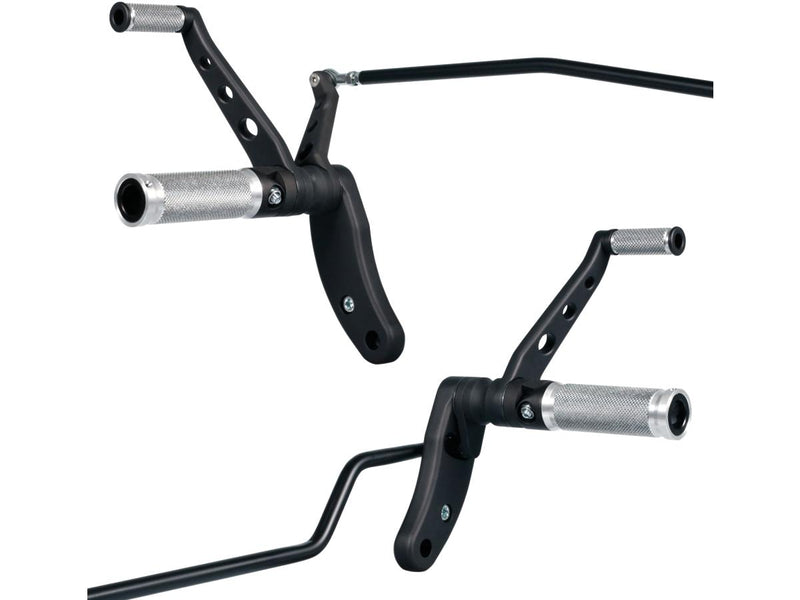 Base Aluminum Short Forward Control Kit Black For Dyna Base Aluminum Short