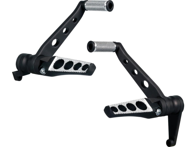 Drilled Forward Control Kit Black For Sportster Drilled For 14-20 Sportster