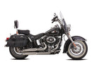 Double Groove 2 In 2 Exhaust System Polished For 07-17 Softail