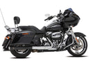 Double Groove Slip-On Mufflers Matt Black For 17-20 Touring