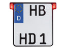 Multifit All-in-One Plate 2.0 With LED Rear Brake Light Black