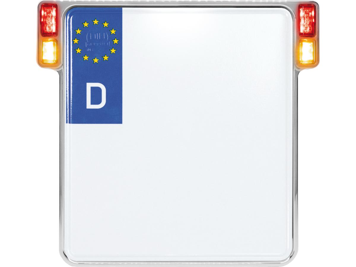 Multifit All-in-One Plate 2.0 With 3in1 LED Signals Chrome