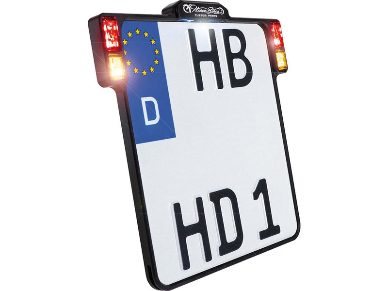 Multifit All-in-One Plate 2.0 With License Plate Light 3in1 LED Signals Black DE