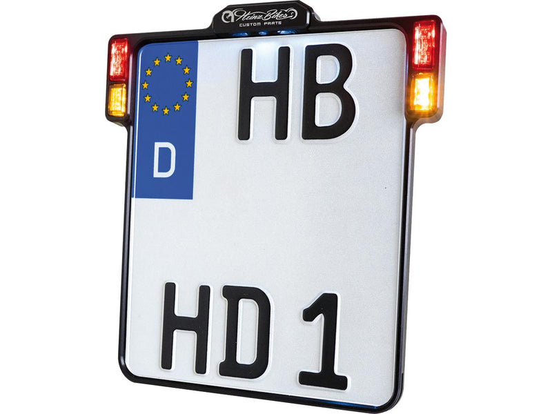 Multifit All-in-One Plate 2.0 With License Plate Light 3in1 LED Signals Black DE