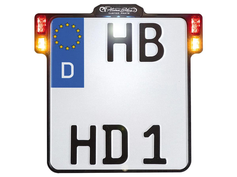 Multifit All-in-One Plate 2.0 With License Plate Light 3in1 LED Signals Black DE