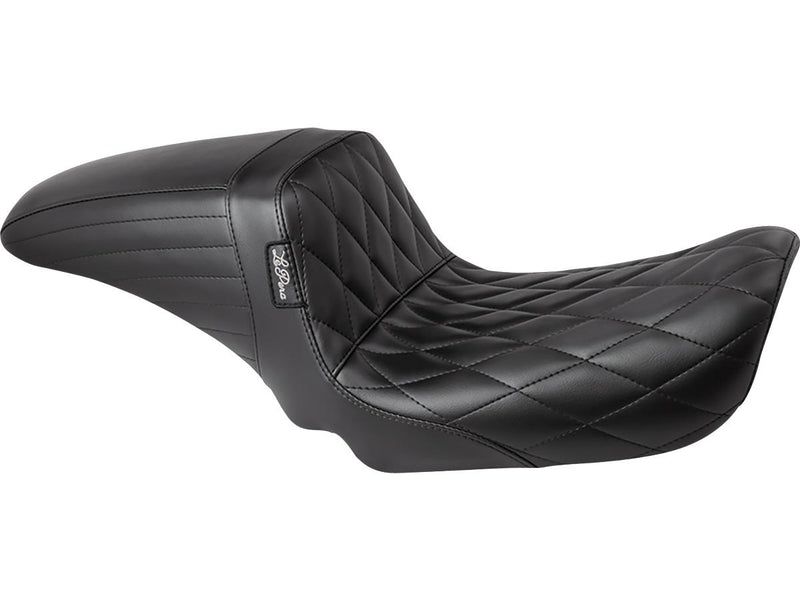 Kickflip Seat Diamond Stitch Black Vinyl For 06-17 Dyna