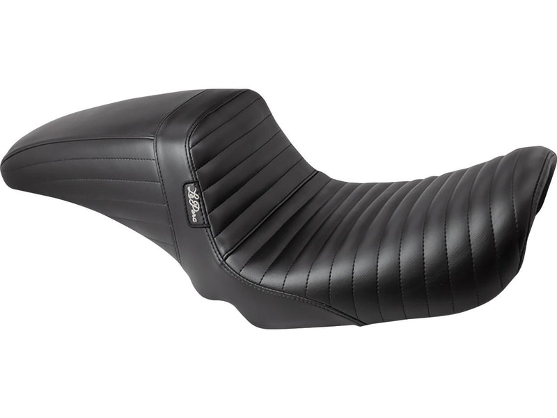 Kickflip Seat Pleated Stitch Black Vinyl For 06-17 Dyna