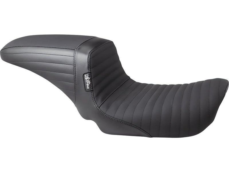 Kickflip Seat Pleated Stitch Grip Black Vinyl For 06-17 Dyna