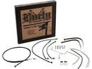 Gorilla Bar Cable Kit Black Vinyl ABS 14 Inch For 17-20 FLHR, 17-18 FLHRC