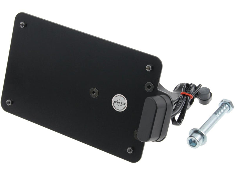 Sidemount License Plate Bracket Kit Black Powder Coated France 210 x 130mm For 86-20 Sportster