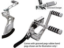 Forward Control Kit 4" Forwarded With Grooved Pegs Polished