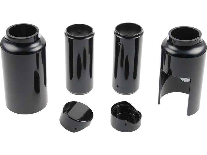 Fork Covers 6 Pieces With Lower Fork Aluminum Covers Black Gloss Powder Coated For 18-19 FXBR