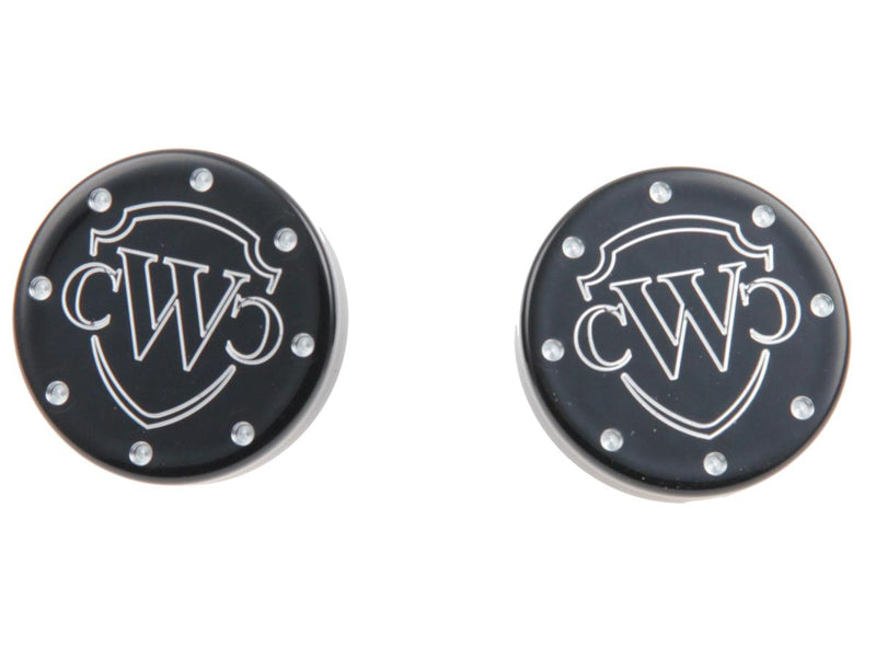 Front Axle Cover With Cult Werk Logo Black Gloss Powder Coated For 18-22 Softail