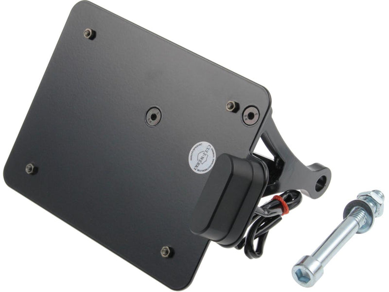 Sidemount License Plate Bracket Kit Black Powder Coated Switzerland 180 x 140mm For 02-17 V-Rod