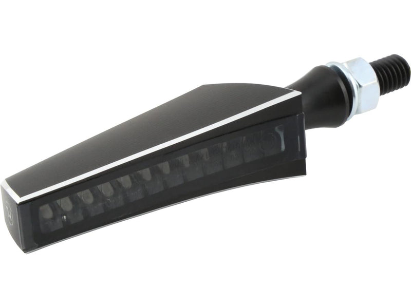 STS 1 LED Sequence Turn Signal Black Cut Anodized Smoke LED