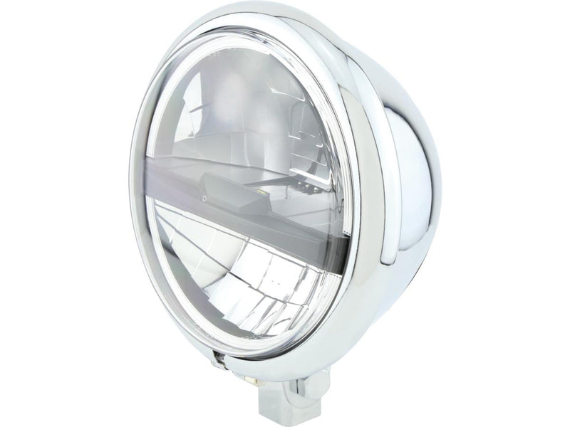 Bates Style Type 5 Headlight Chrome LED - 5-3/4 Inch