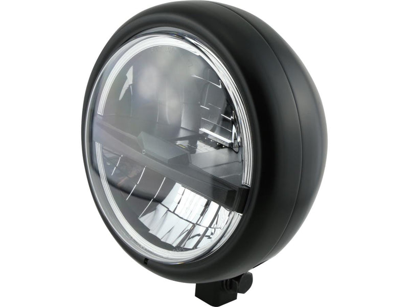 Pecos Type 5 LED Headlight Black Bottom Mount - 5-3/4 Inch