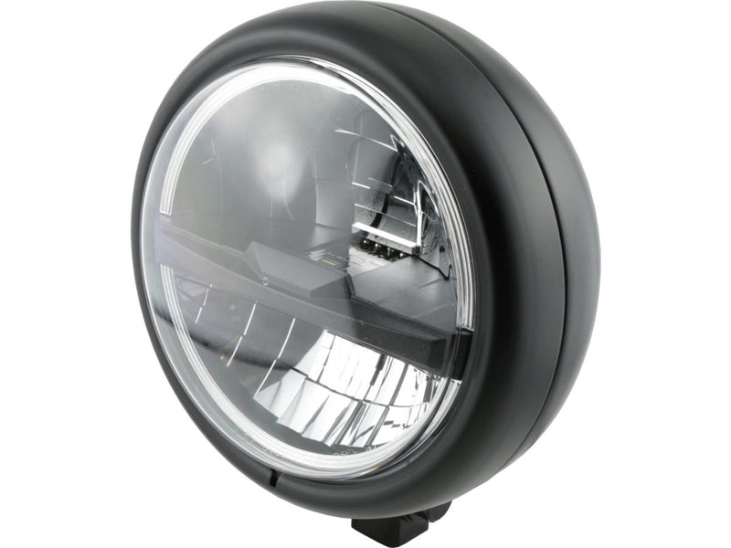 Pecos Type 5 LED Headlight Black Bottom Mount - 5-3/4 Inch