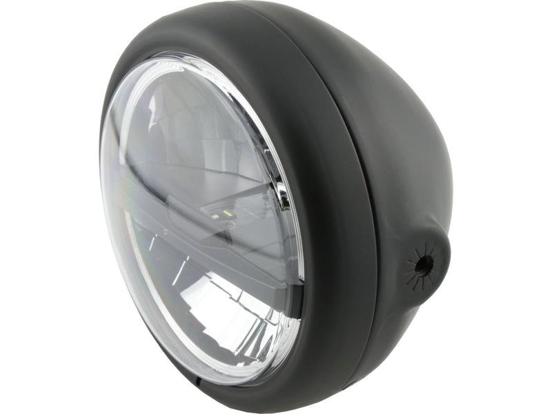 Pecos Type 6 LED Headlight Black Side Mount - 5-3/4 Inch