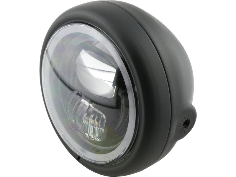 Pecos Type 7 LED Headlight Black Side Mount - 5-3/4 Inch