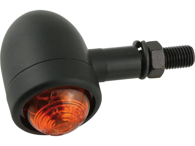 Old School Type 1 Turn Signal Black Amber Halogen