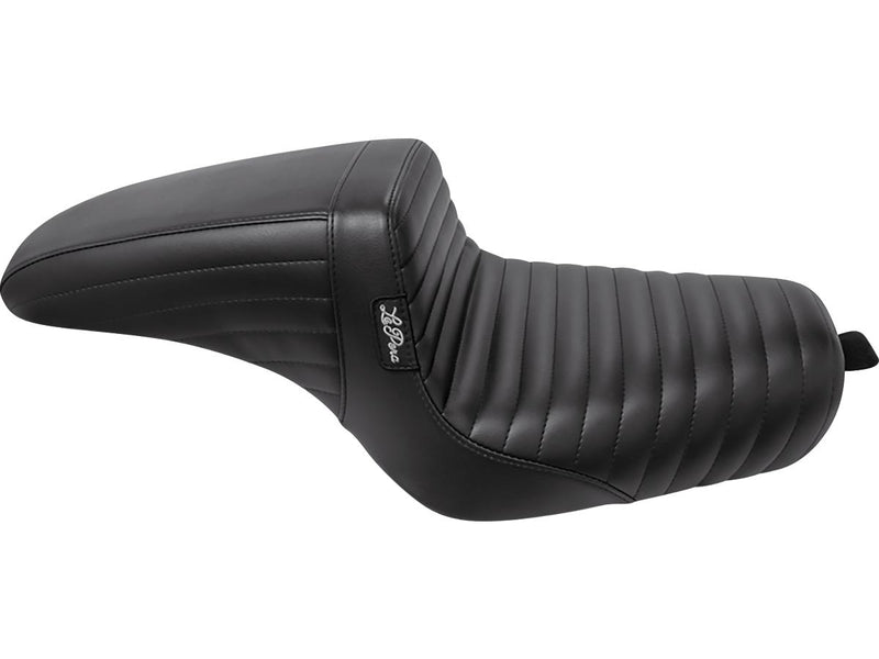 Kickflip Seat Pleated Stitch Black Vinyl For 04-06, 10-20 Sportster