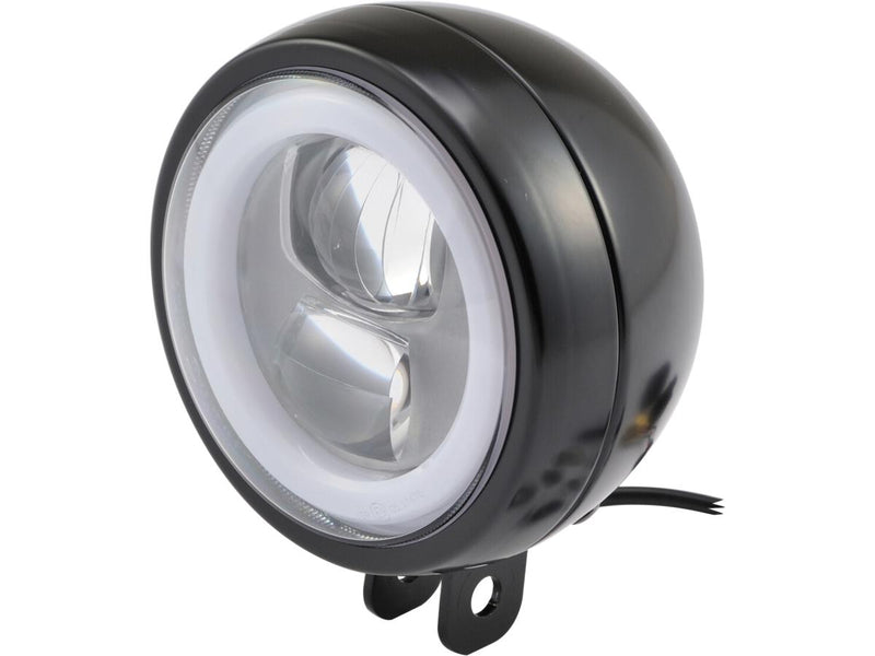 Capsule 120 Headlight Black Powder Coated Projector LED Bottom Mount - 4.5 Inch