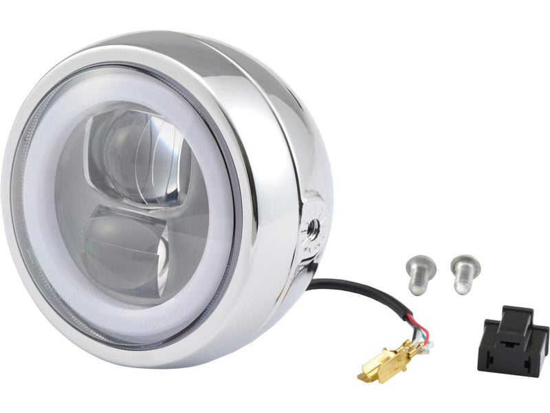 Capsule 120 Headlight Chrome LED Side Mount - 4.5 Inch