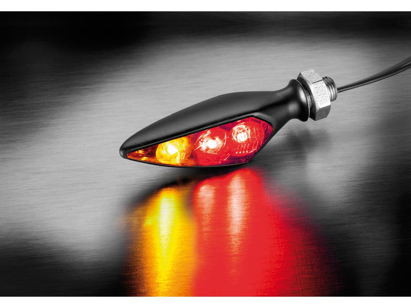 Rhombus S Dark LED Turn Signal / Taillight / Brake Light Rear Right Black Smoke LED