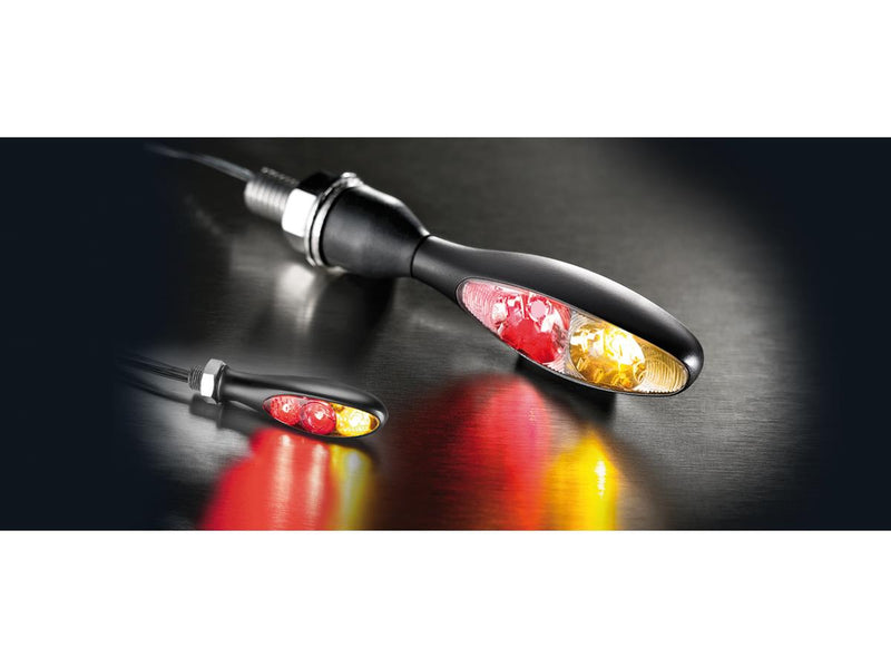 micro S DF Dark LED Turn Signal / Brake Light / Taillight Black Smoke LED