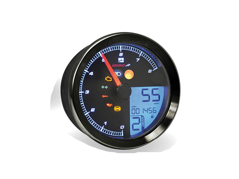 HD-1-04 Tachometer 225 Mph; 360 Km/h Black - 85.7mm