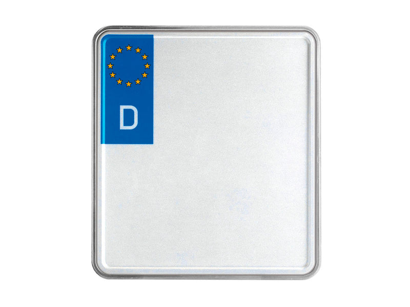 Frame License Plate Base Plate German Aluminium Brushed - 200x180mm