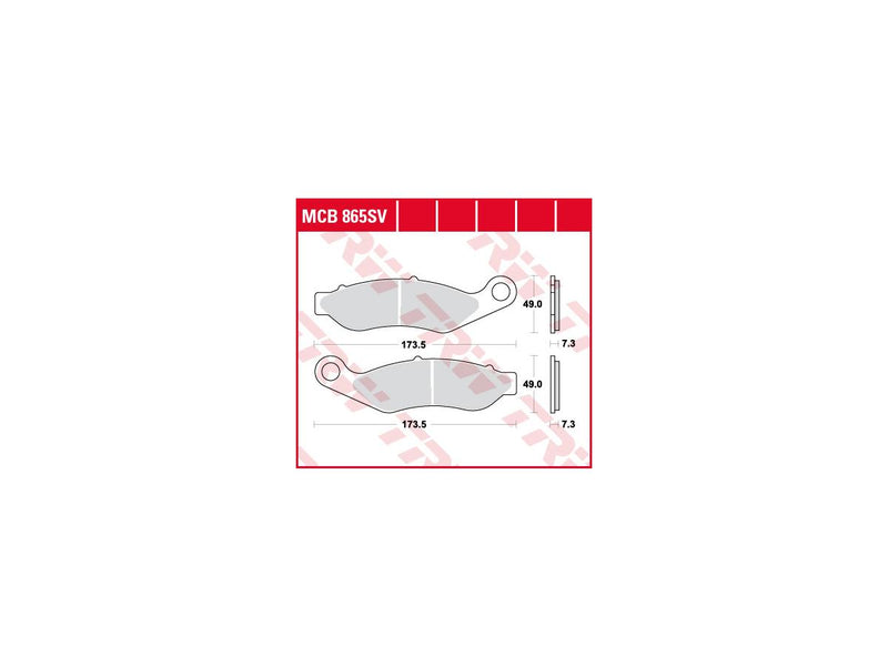 Sinter Street Replacement Front Brake Pads Sinter For 14-18 Trike