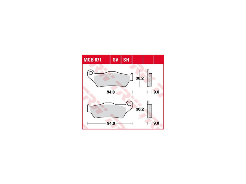 Organic Replacement Front Brake Pads For 15 Street