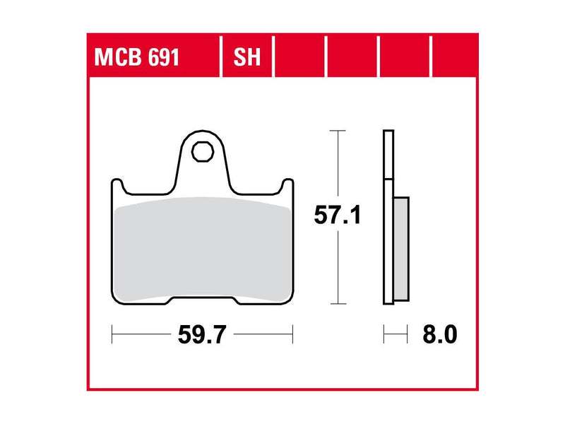 Sinter Street Replacement Rear Brake Pads Sinter For 14-20 Sportster