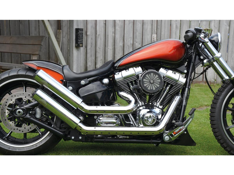 Upswept 2-2 Headers Heat Shield Chrome Hole Chrome
