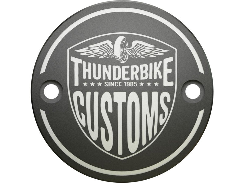 New Custom Point Cover 2-Hole With Thunderbike-Logo Bi-Color Anodized