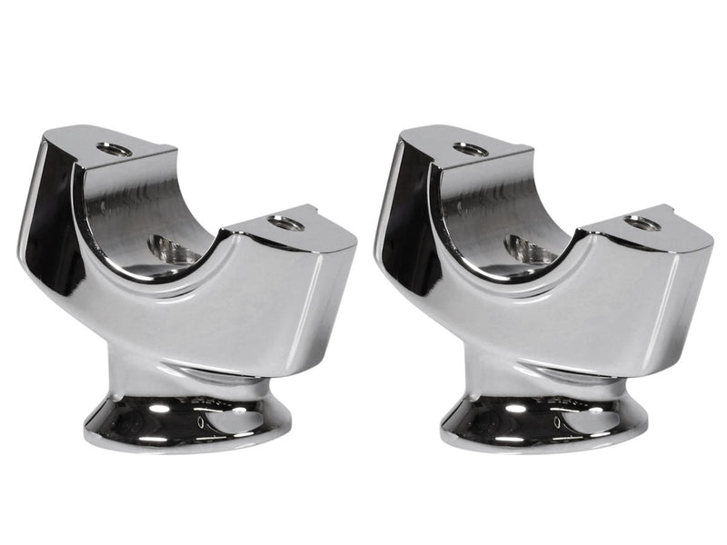 M8 Breakout Flat Risers Angled Chrome - 50.8mm x 1.25 Inch