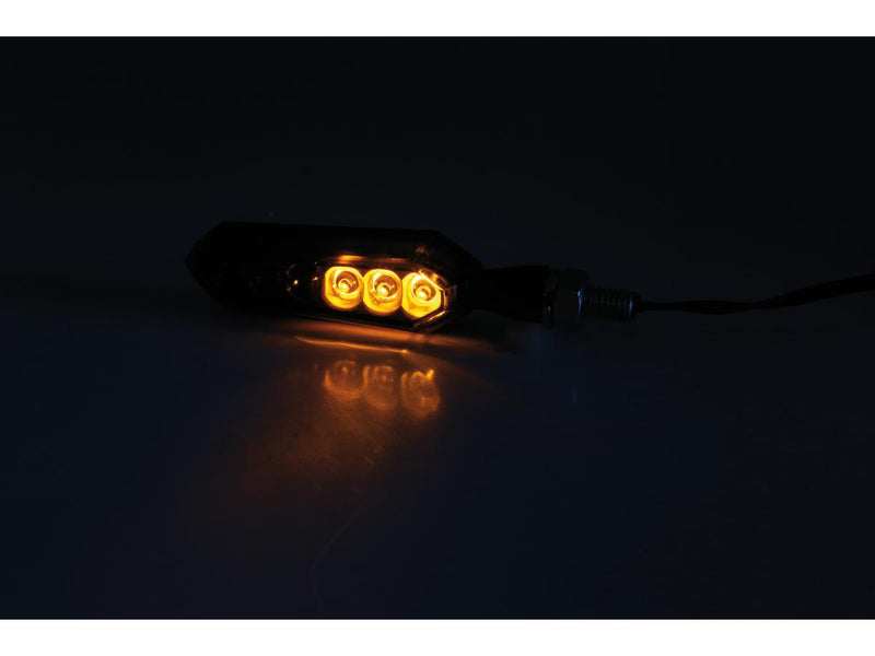 SORA Sequential LED Turn Signal Black Satin Smoke LED