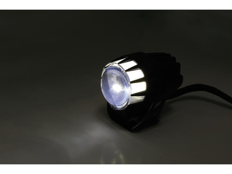 Dual-Stream Headlight Black LED - 1-3/4 Inch