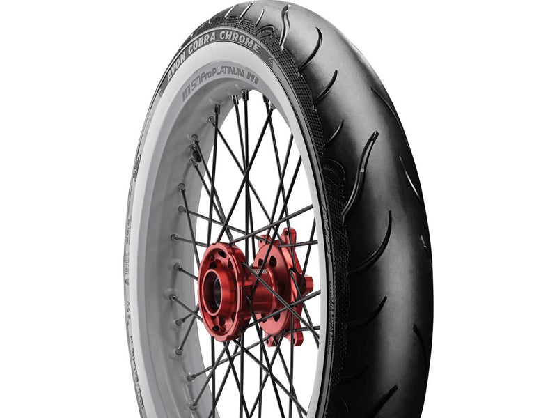 Cobra Chrome Reifen Front Tyre Reinforced White Wall - 120/70-21 68V TL